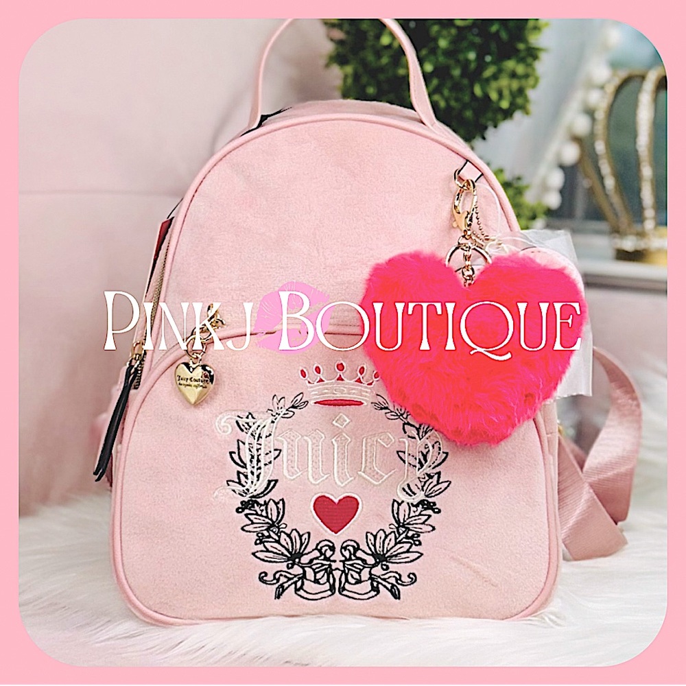💗👜{Juicy Couture} Stunning Pink Diamond {Heritage} Signature Backpack | Purse!